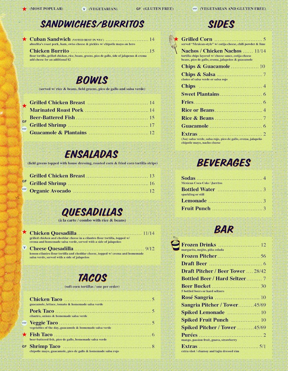 Habana Outpost Menu - Image 1